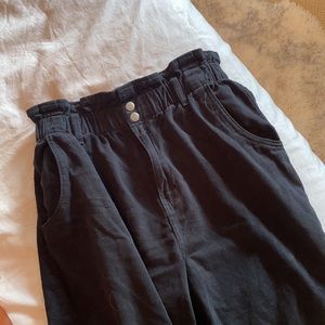 Paper bag black pants